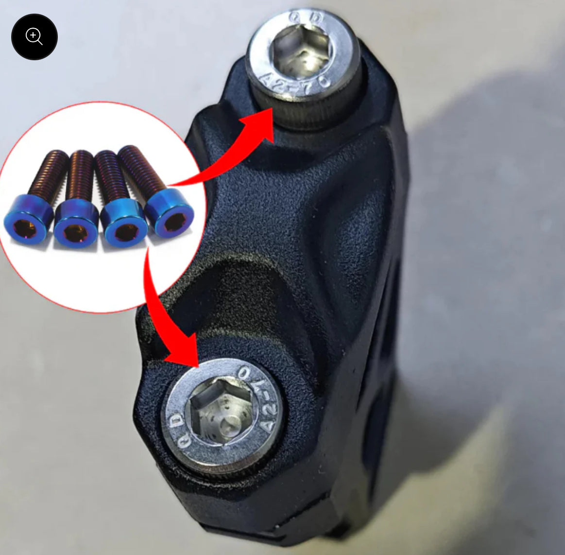 Ultra bee titanium direct mount bolts