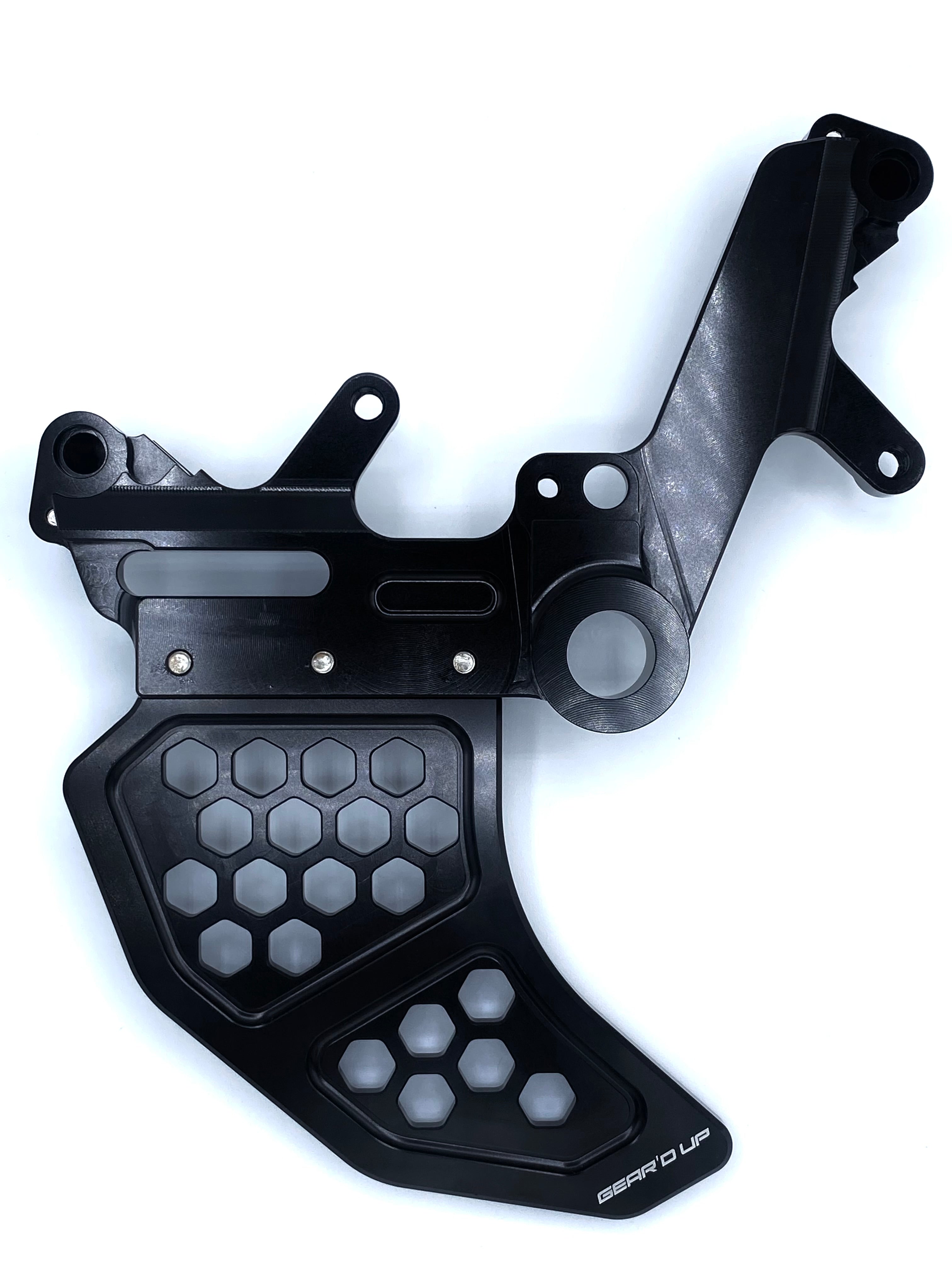 Ultra Bee Rear Dual Caliper Bracket and Rotor Guard-Gear’d Up-1