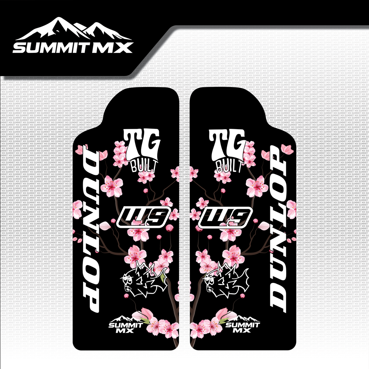Cherry Blossom Fork Guard Decals-7