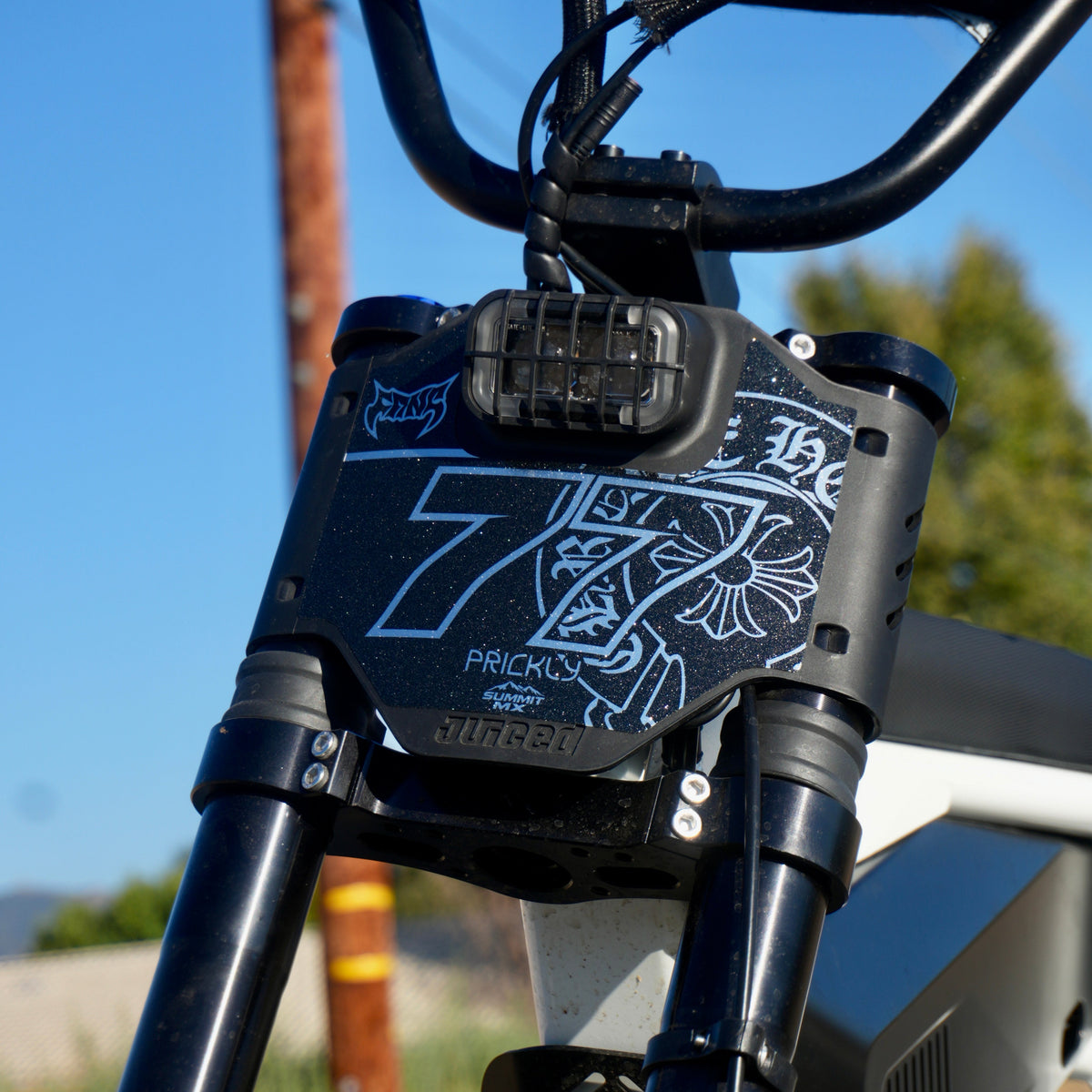 Chrome Hearts Decal for Juiced Scrambler Number Plate-2
