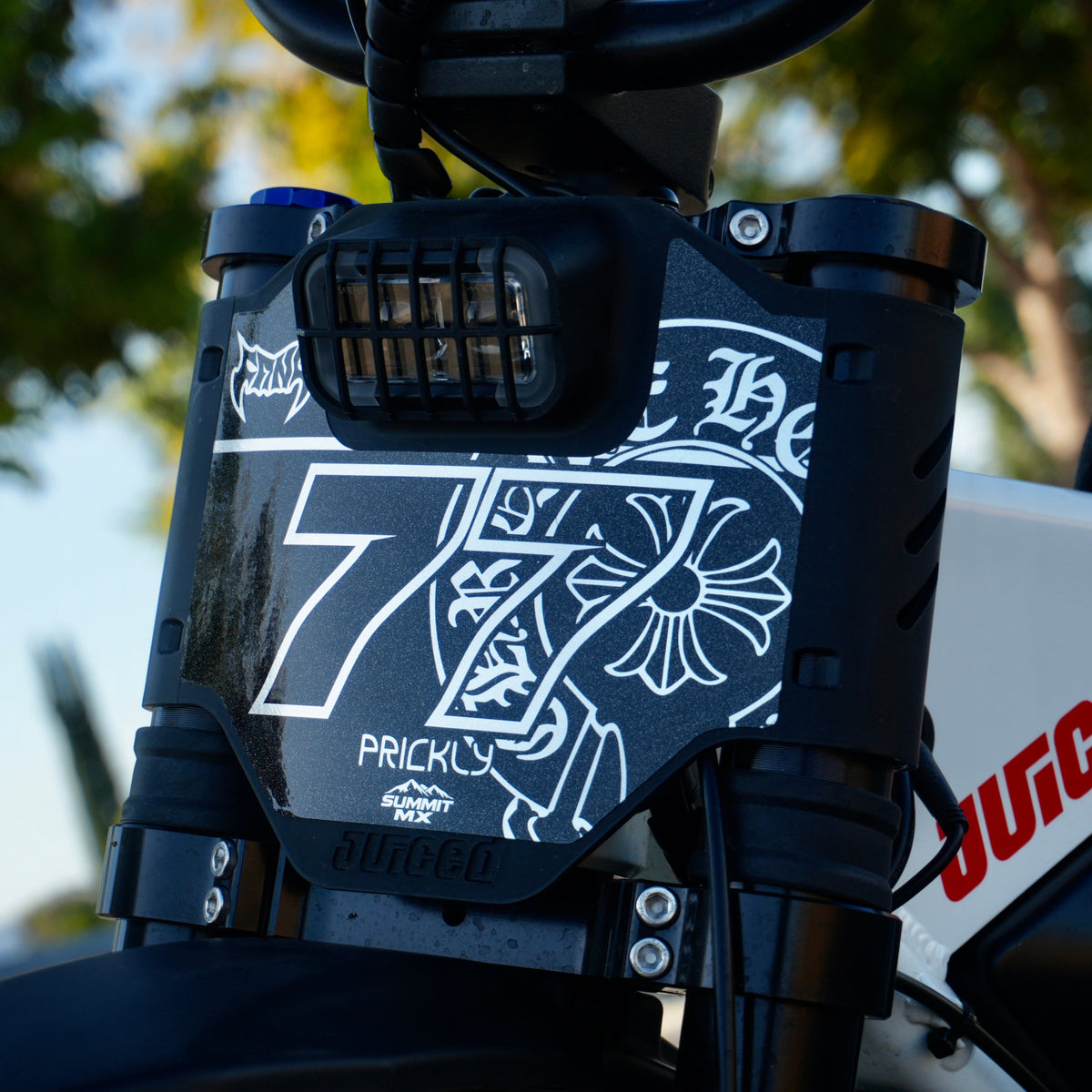 Chrome Hearts Decal for Juiced Scrambler Number Plate-1