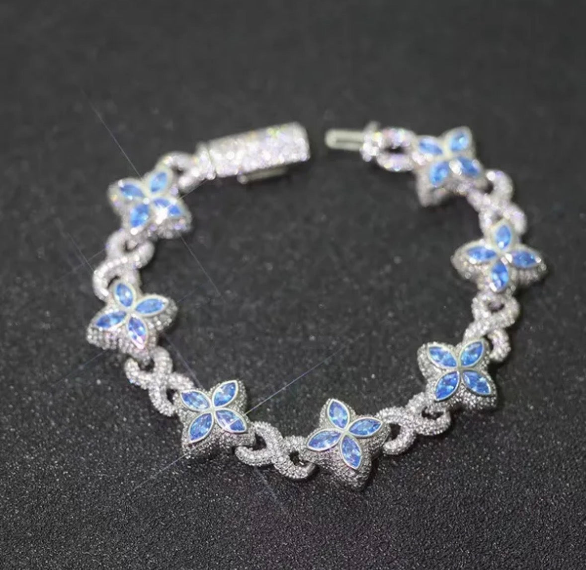 925 silver blue bracelet-1