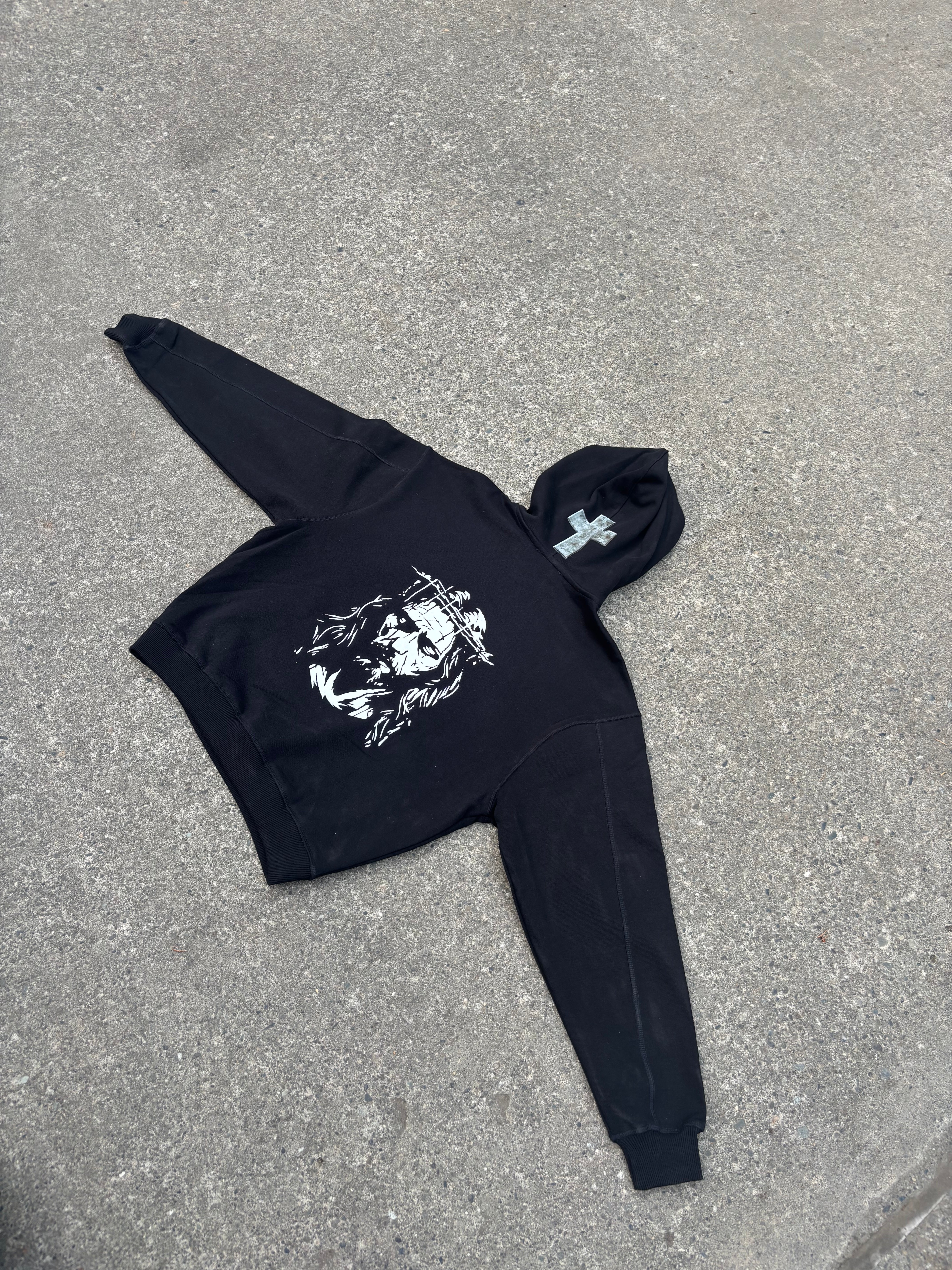 14 OZ Black Urban Hoodie-1