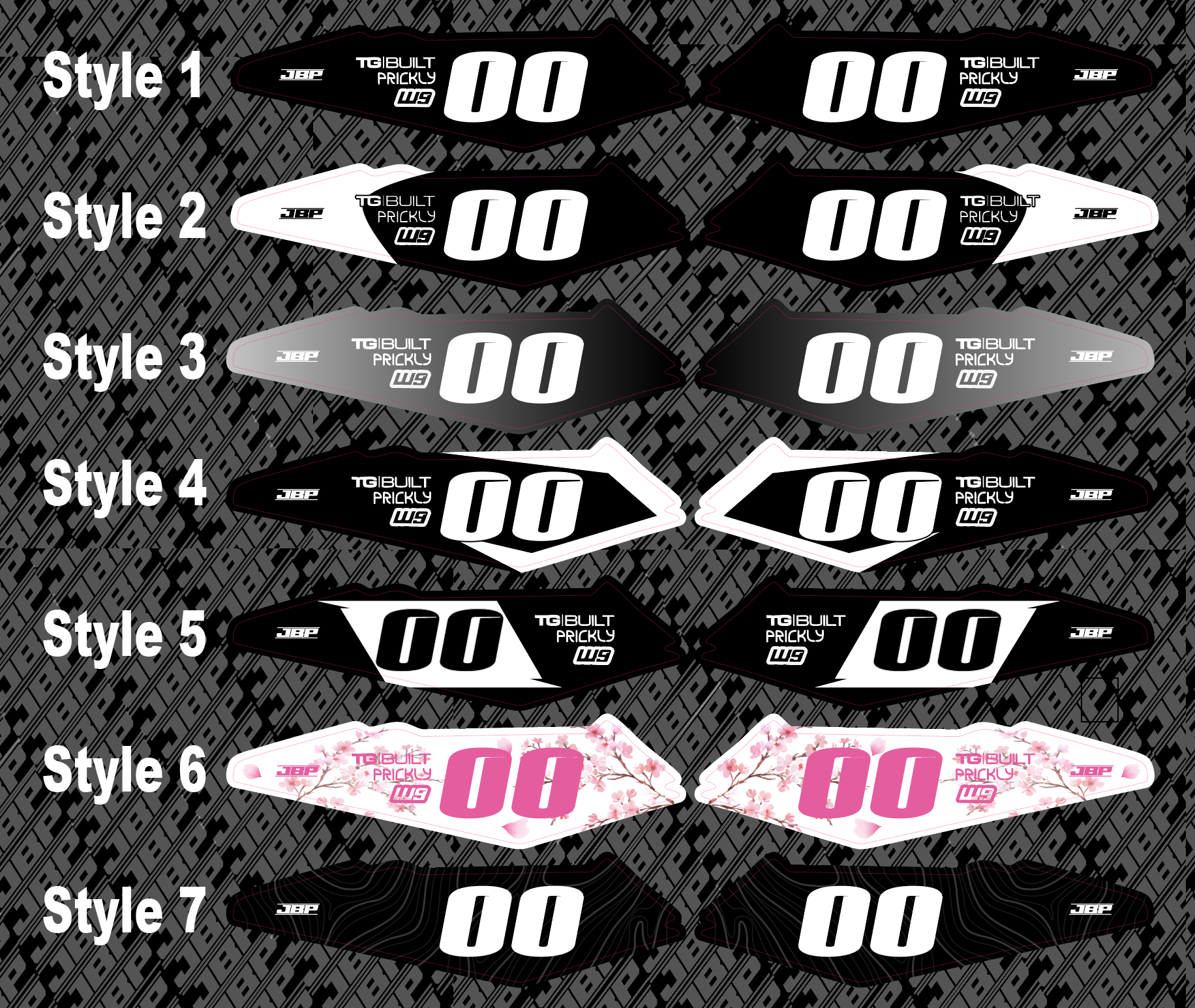 Side Fender E-Bike Decals LBX/Eride Pro-1