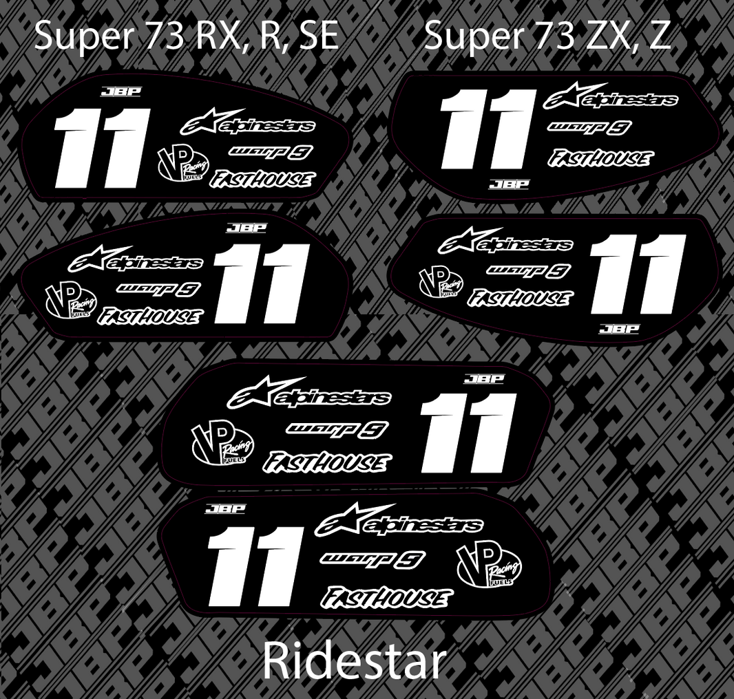 Super 73/Ridestar Battery Decals