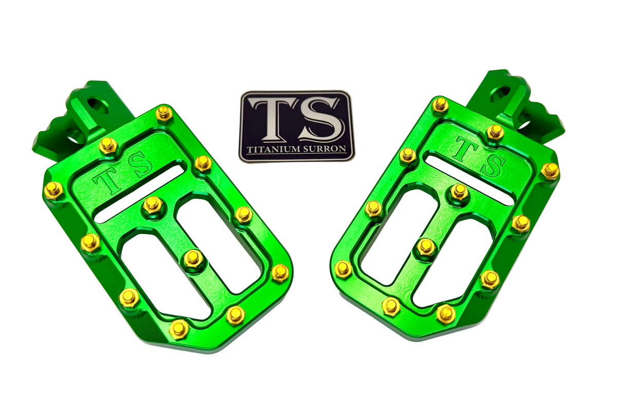 TS Custom Foot Pegs w/ Titanium Grips for Surron and Most Light E-moto-34