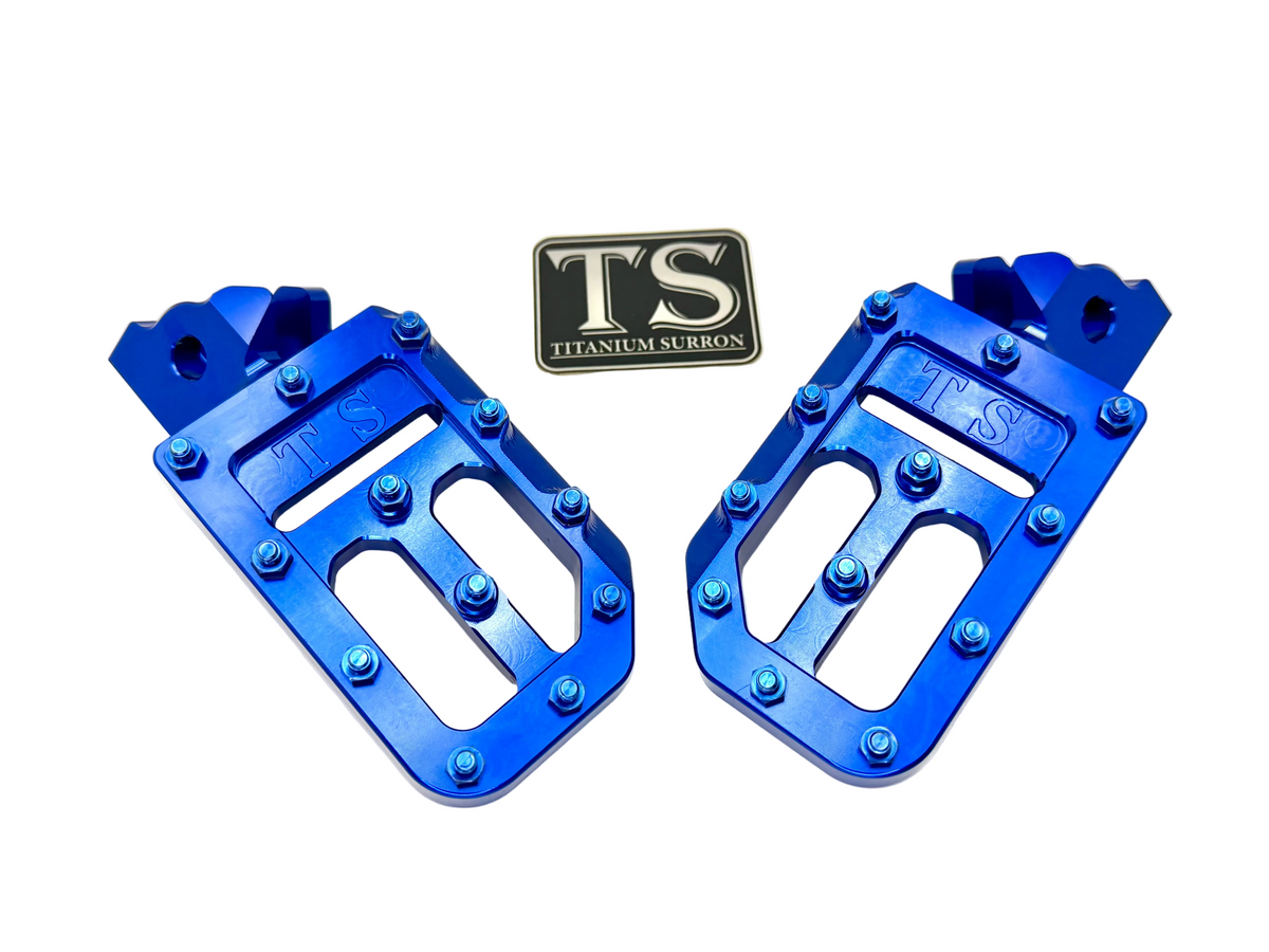 TS Custom Foot Pegs w/ Titanium Grips for Surron and Most Light E-moto-33