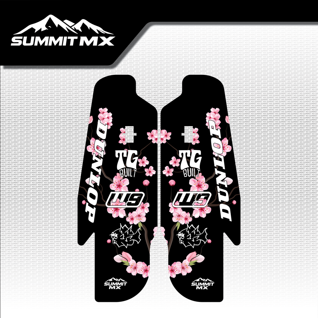 Cherry Blossom Fork Guard Decals