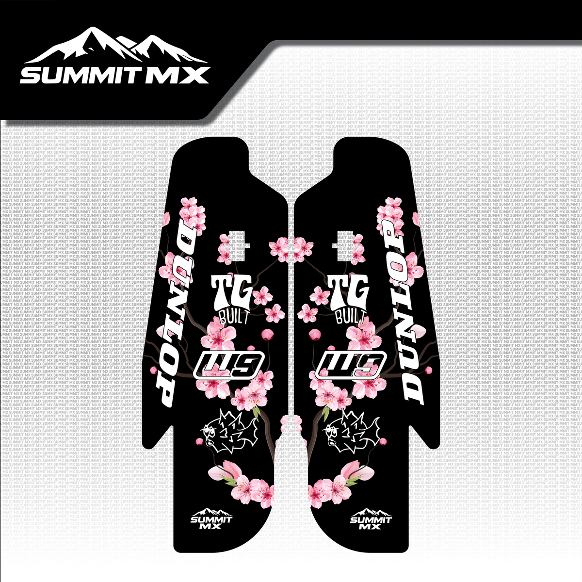 Cherry Blossom Fork Guard Decals-1