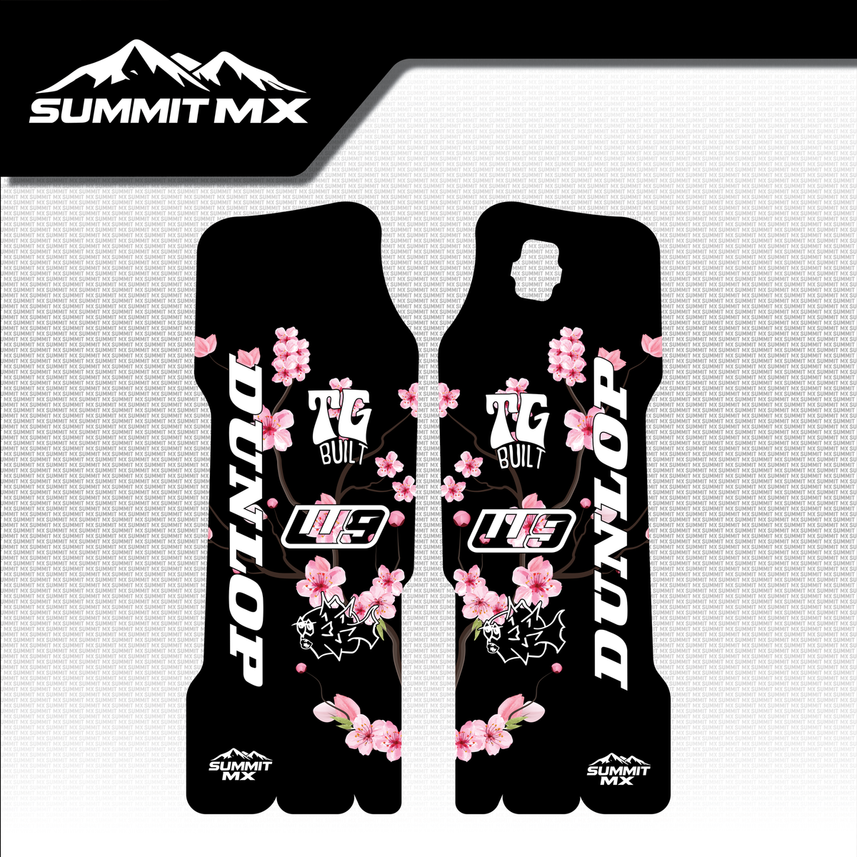 Cherry Blossom Fork Guard Decals-2