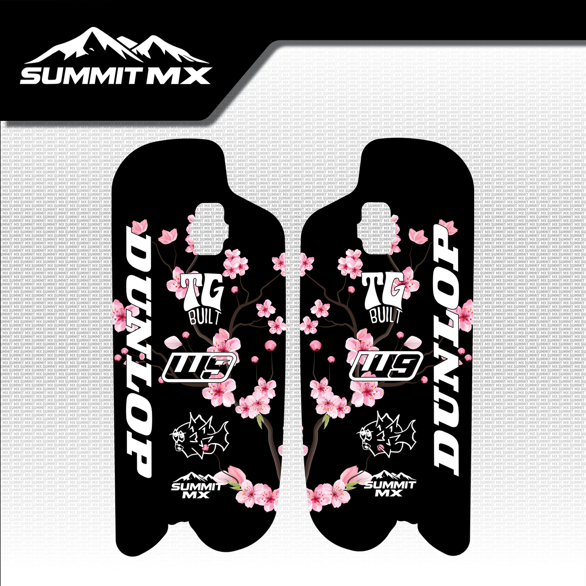 Cherry Blossom Fork Guard Decals-8