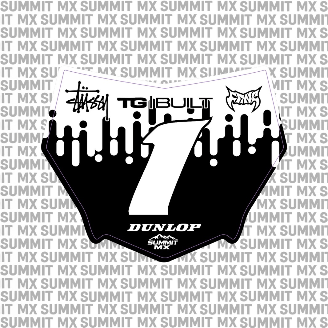Drip Number Plate Decal