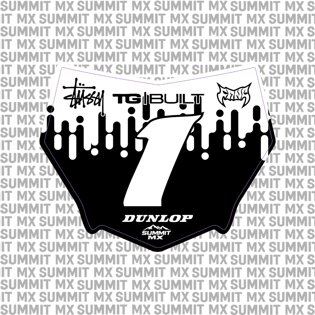 Drip Number Plate Decal-1