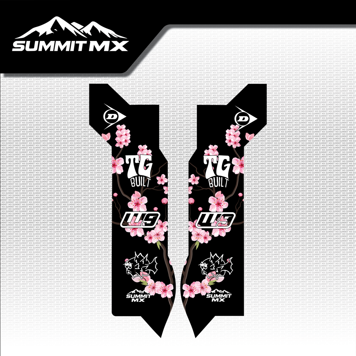 Cherry Blossom Fork Guard Decals-5