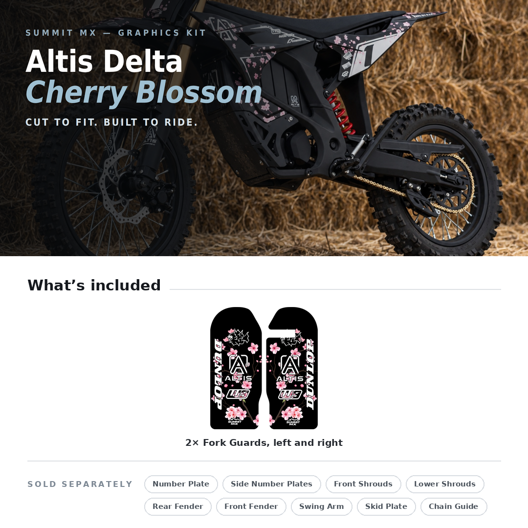 Cherry Blossom Decal for Altis Delta Fork Guards-3