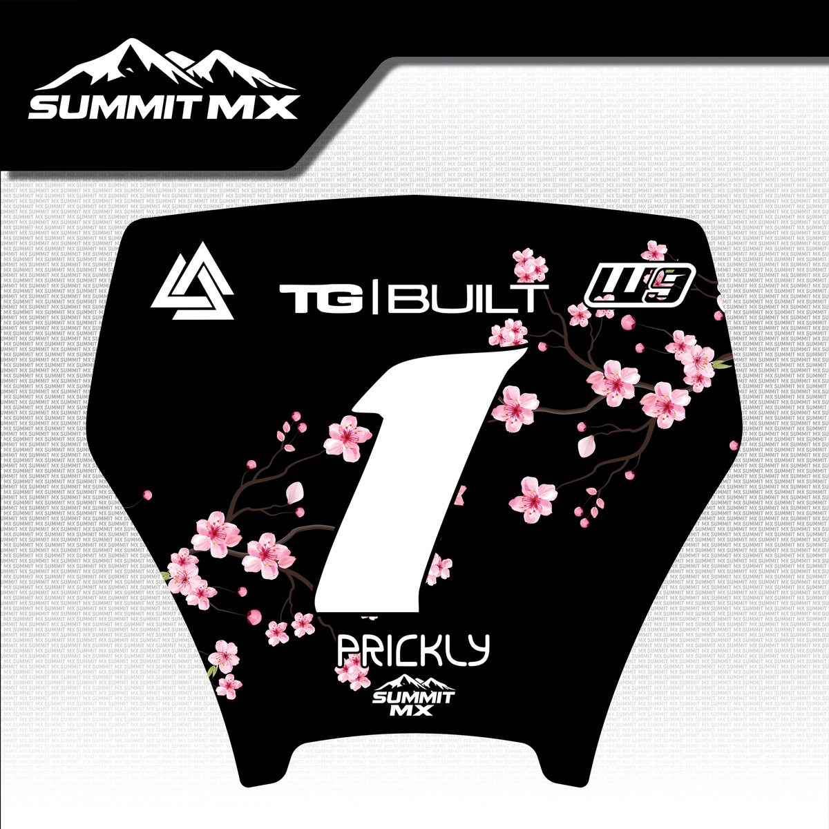 Cherry Blossom Decal for Altis Delta Number Plate-1