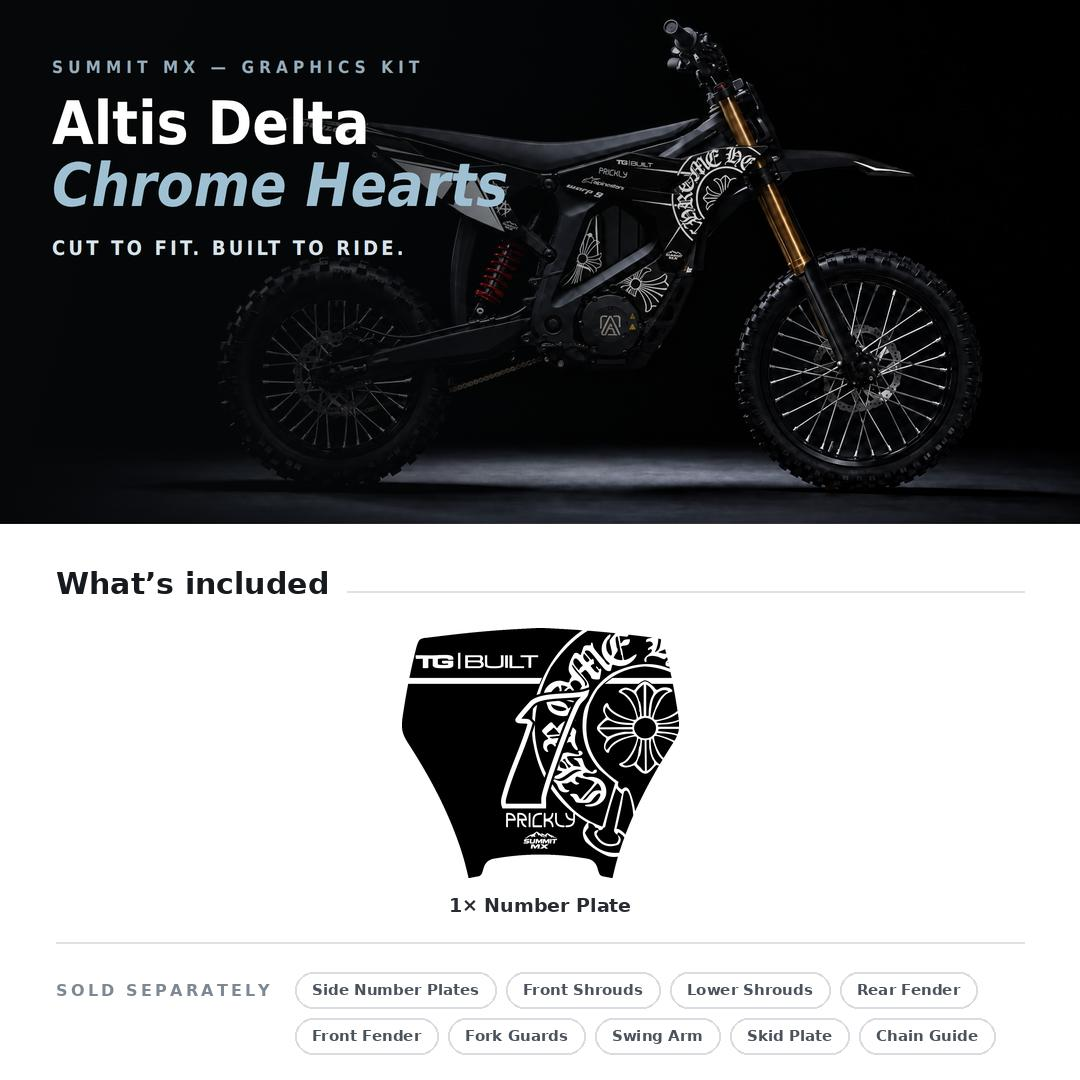 Chrome Hearts Decal for Altis Delta Number Plate-3