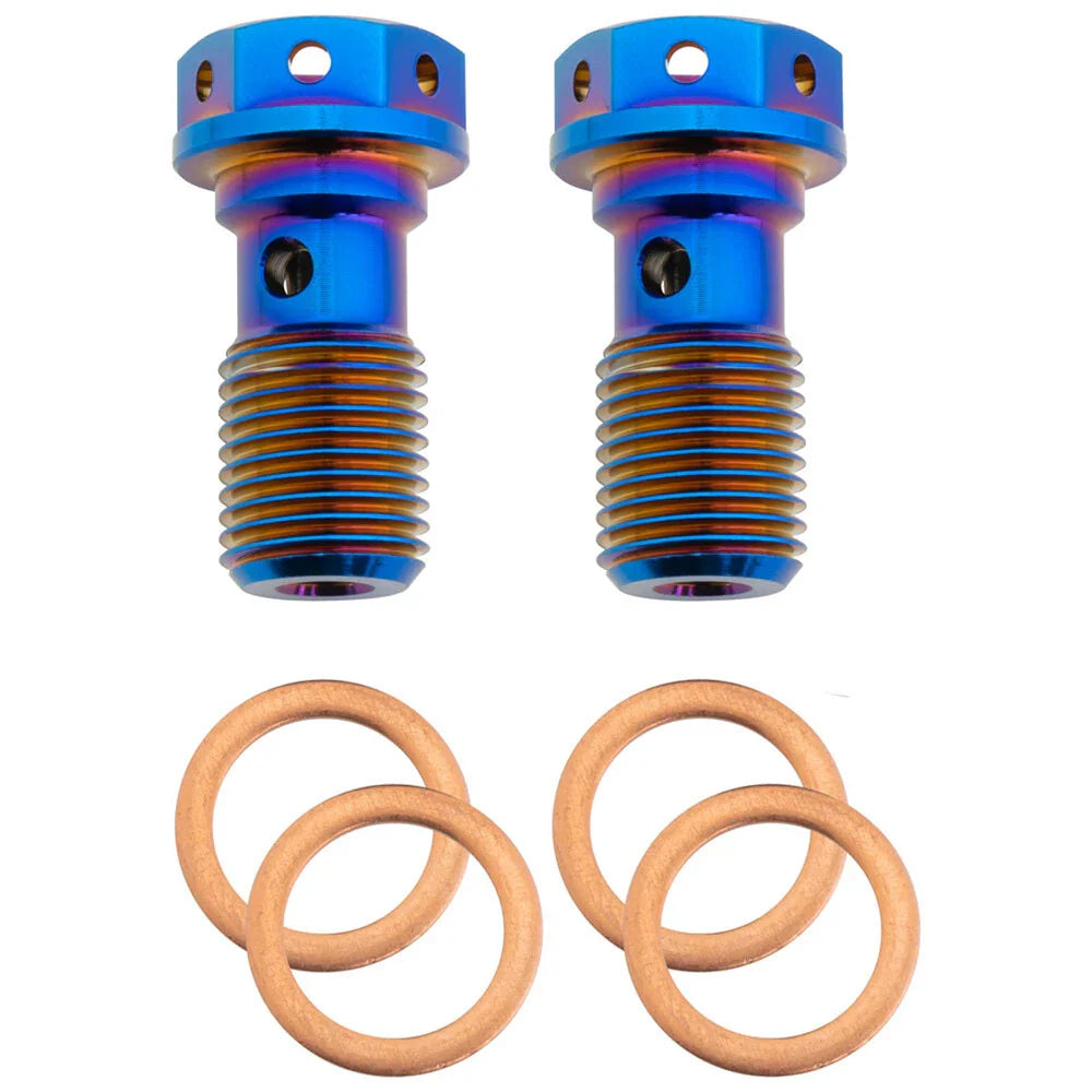 M10 x 1.25 Titanium Banjo Bolt – Grade 5 ( 2 pack )