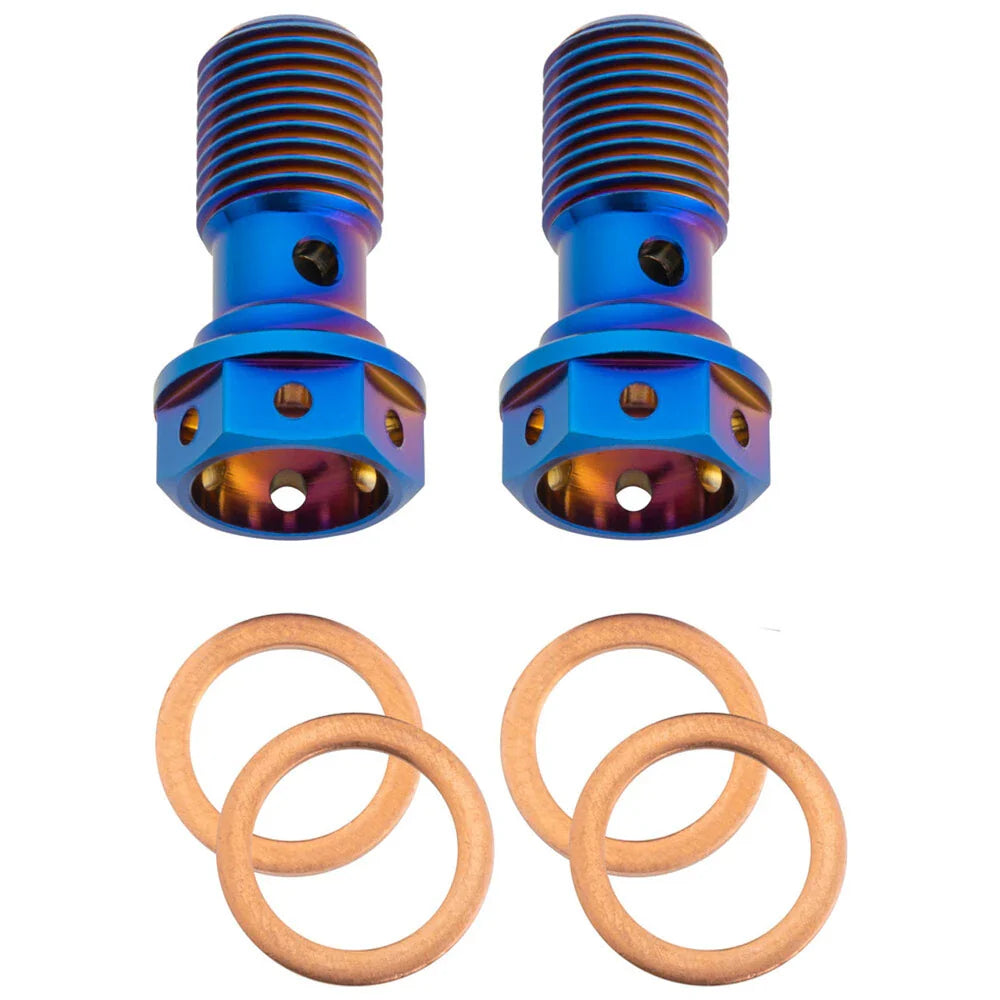 M10 x 1.25 Titanium Banjo Bolt – Grade 5 ( 2 pack )-2
