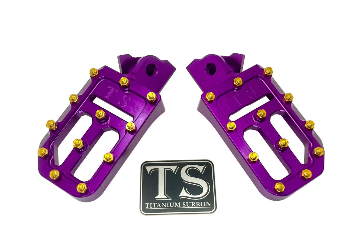 TS Custom Foot Pegs w/ Titanium Grips for Surron and Most Light E-moto-30