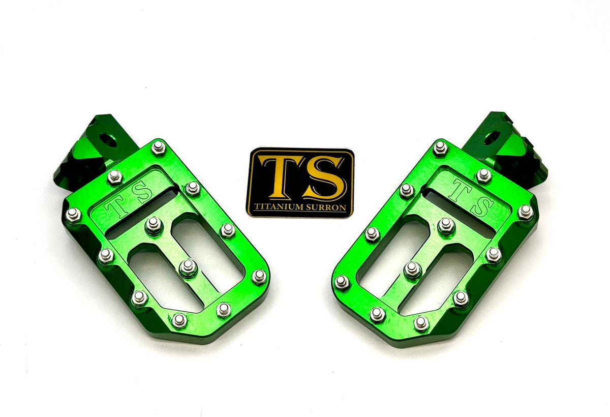 TS Custom Foot Pegs w/ Titanium Grips for Surron and Most Light E-moto-14