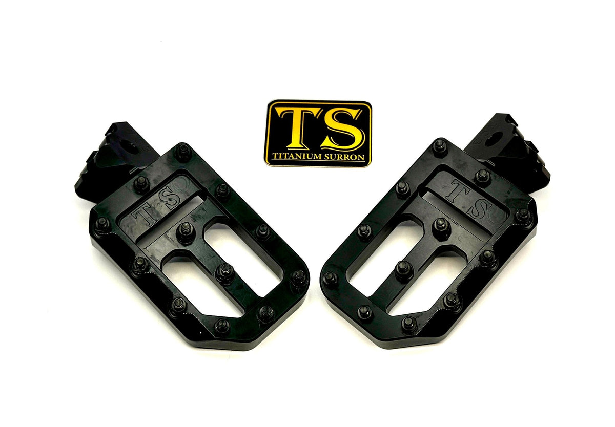 TS Custom Foot Pegs w/ Titanium Grips for Surron and Most Light E-moto-12