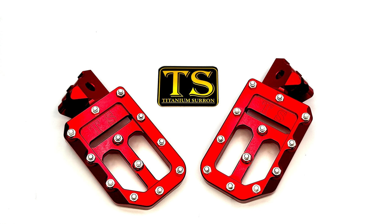 TS Custom Foot Pegs w/ Titanium Grips for Surron and Most Light E-moto-4