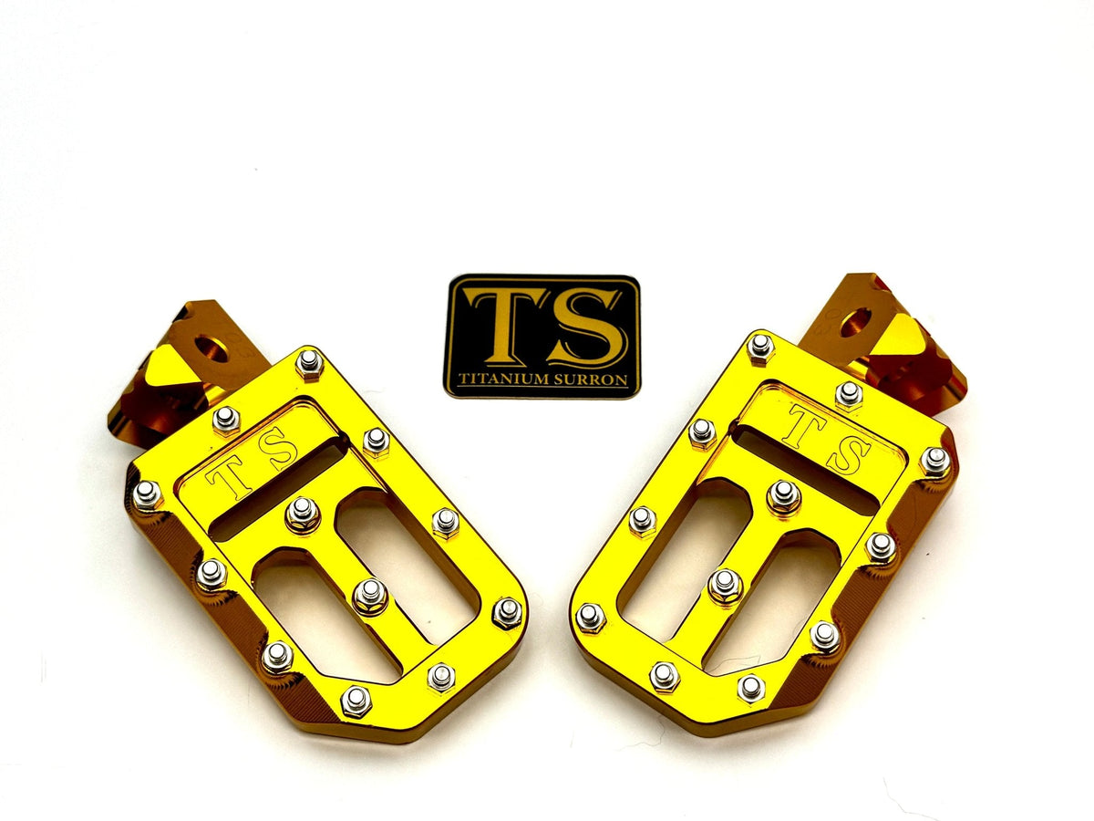 TS Custom Foot Pegs w/ Titanium Grips for Surron and Most Light E-moto-8