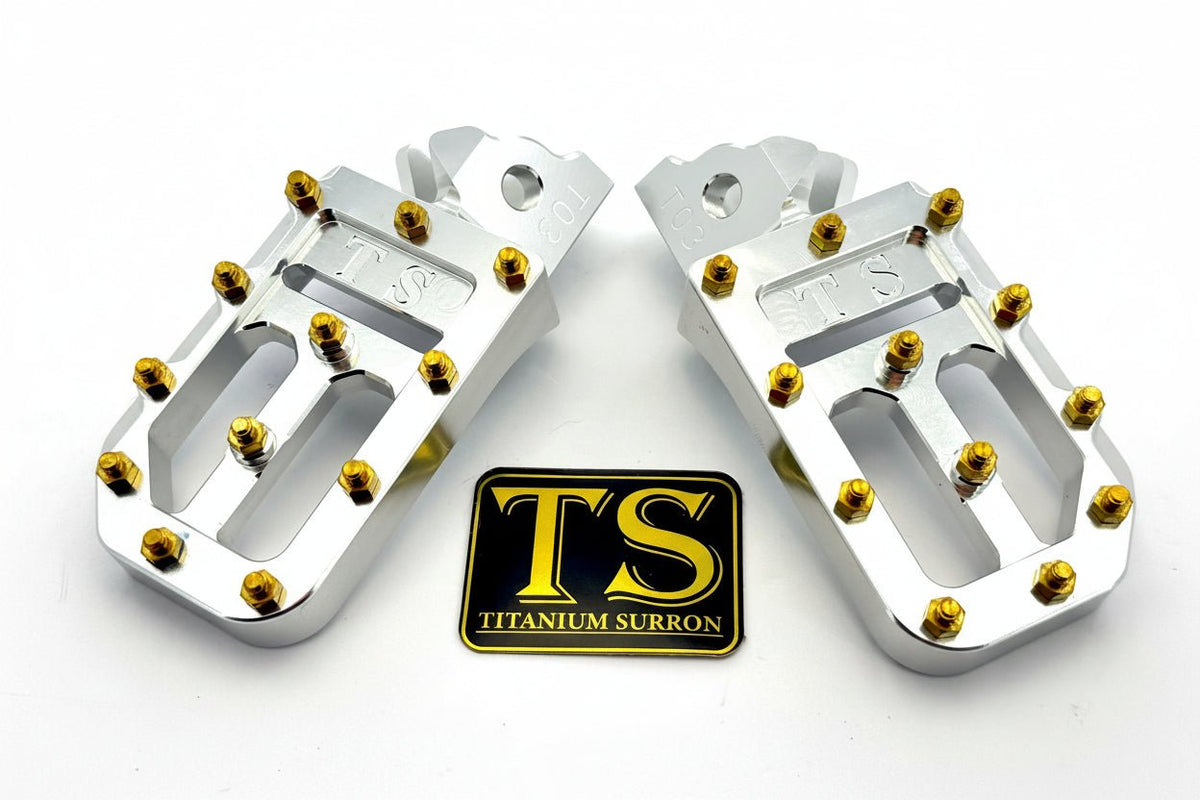 TS Custom Foot Pegs w/ Titanium Grips for Surron and Most Light E-moto-26