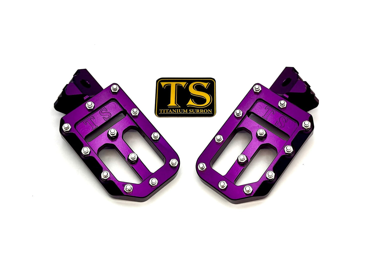 TS Custom Foot Pegs w/ Titanium Grips for Surron and Most Light E-moto-7