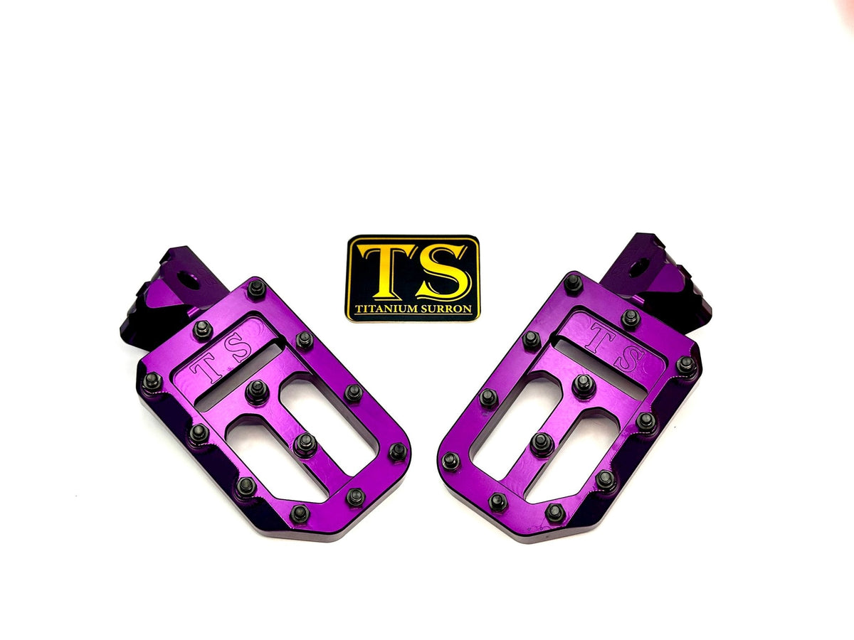 TS Custom Foot Pegs w/ Titanium Grips for Surron and Most Light E-moto-6