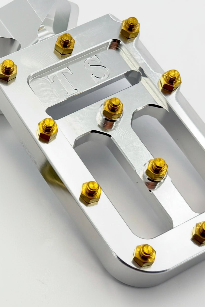 TS Custom Foot Pegs w/ Titanium Grips for Surron and Most Light E-moto-25