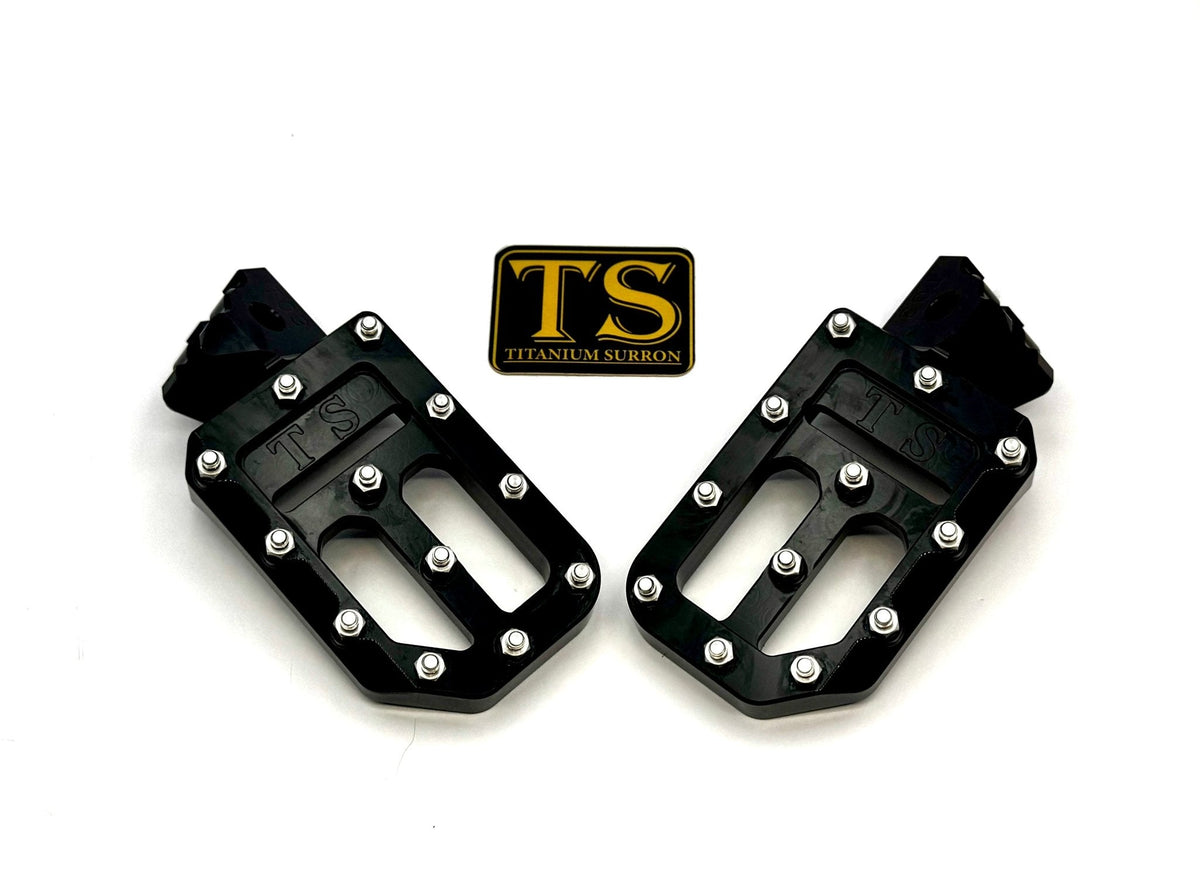 TS Custom Foot Pegs w/ Titanium Grips for Surron and Most Light E-moto-13
