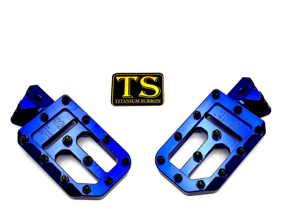 TS Custom Foot Pegs w/ Titanium Grips for Surron and Most Light E-moto-11