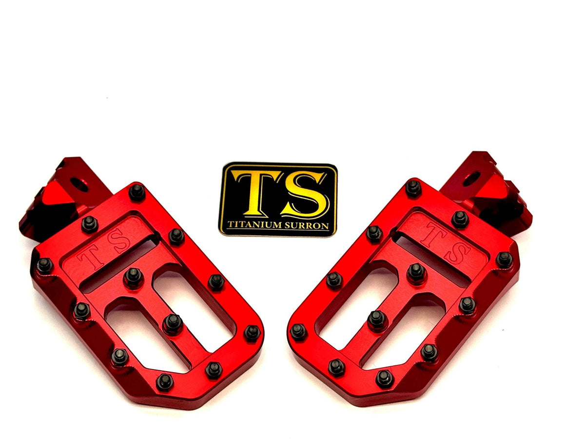 TS Custom Foot Pegs w/ Titanium Grips for Surron and Most Light E-moto-5